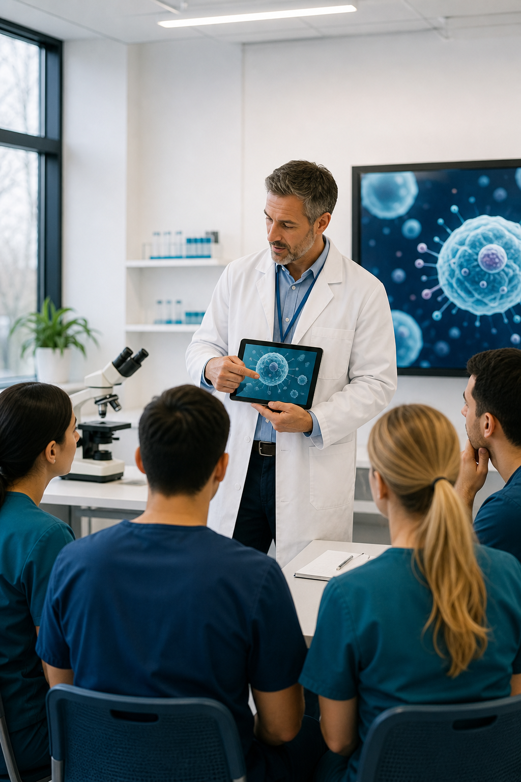 Clinician educator leading cellular health training